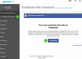 חיבור חשבון OpenCart שלך לפייסבוק